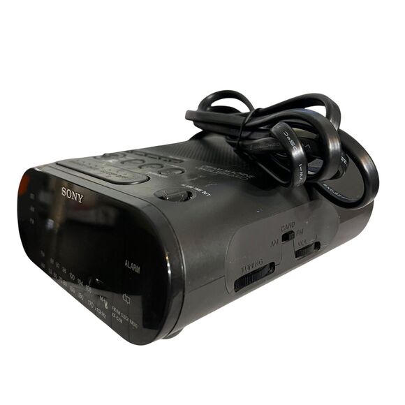 Sony Dream Machine Alarm ICF-C218 FM AM Clock Radio Black Auto Time Set - Picture 6 of 8